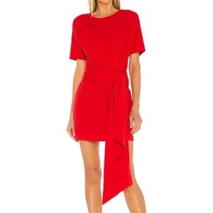 Red Nani Mini Dress with tie